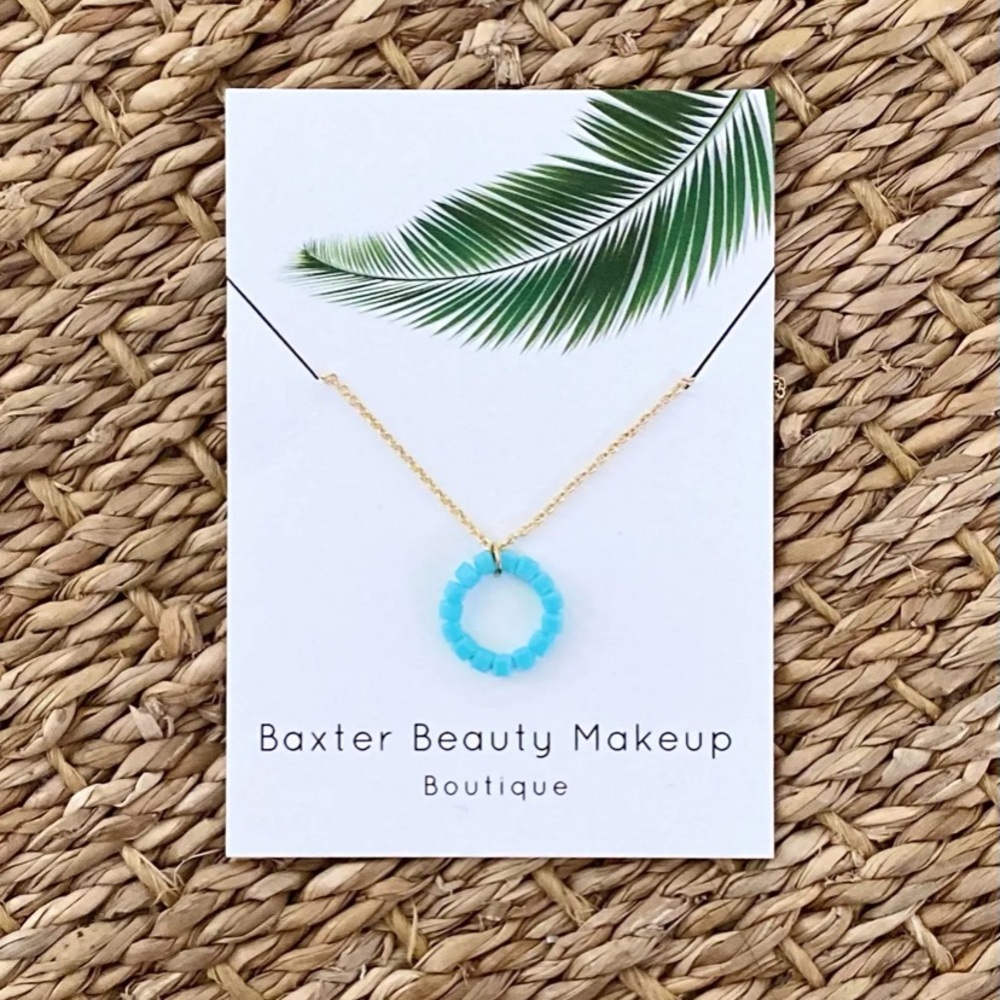 Dainty Beaded Circle Necklace